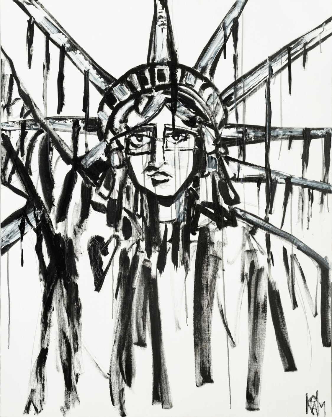 Lady Liberty B&W Print