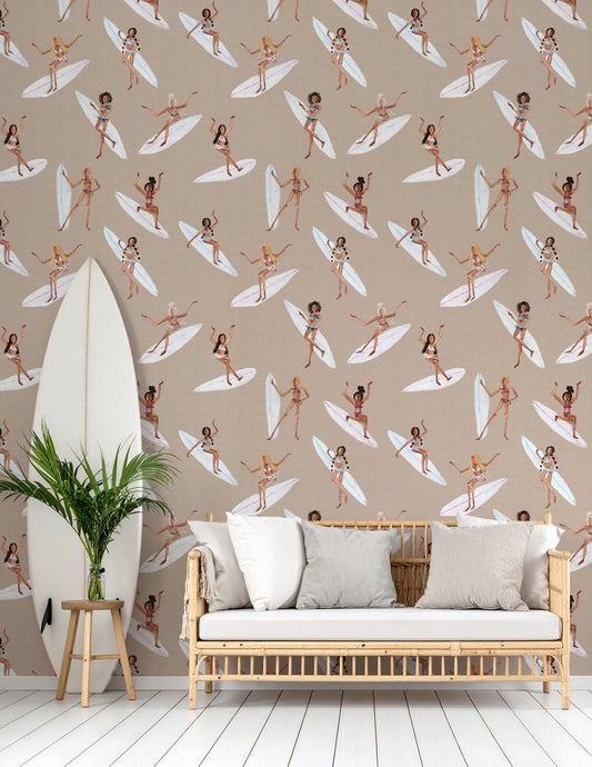 Tiny Surfer Girls Wallpaper