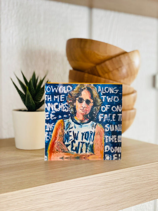 KPalm Fine Art John Lennon 1974 Rock Block