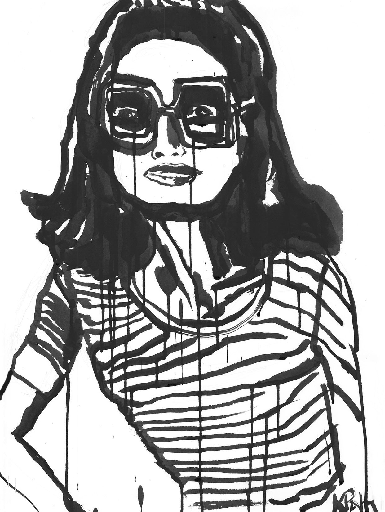 KPalm Fine Art Jackie O. B&W Print