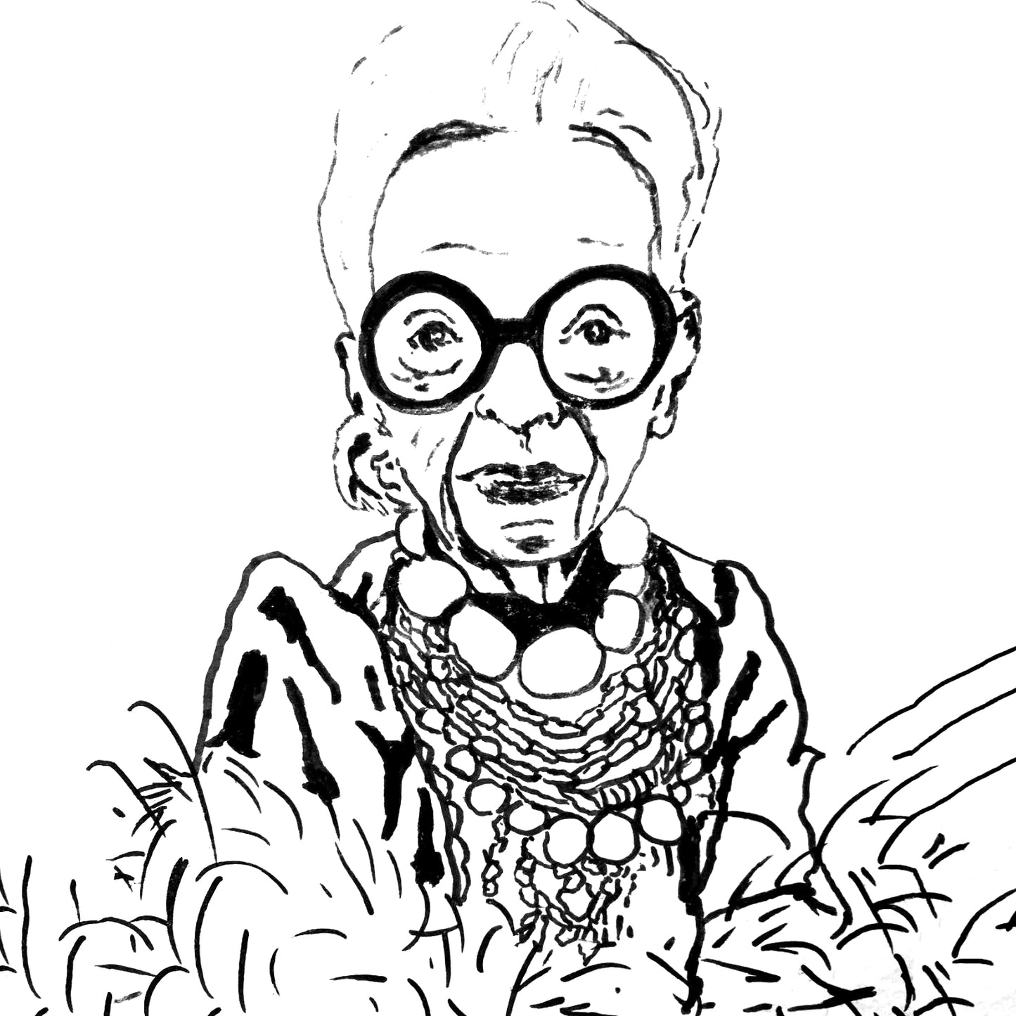KPalm Fine Art Iris Apfel B&W Print