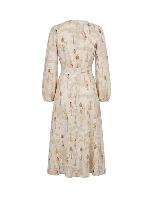 Wildflower Beach Linen Wrap Dress