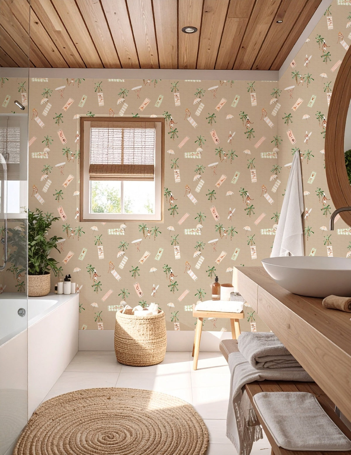 TINY™ Collection — Palm Beach Parade Wallpaper