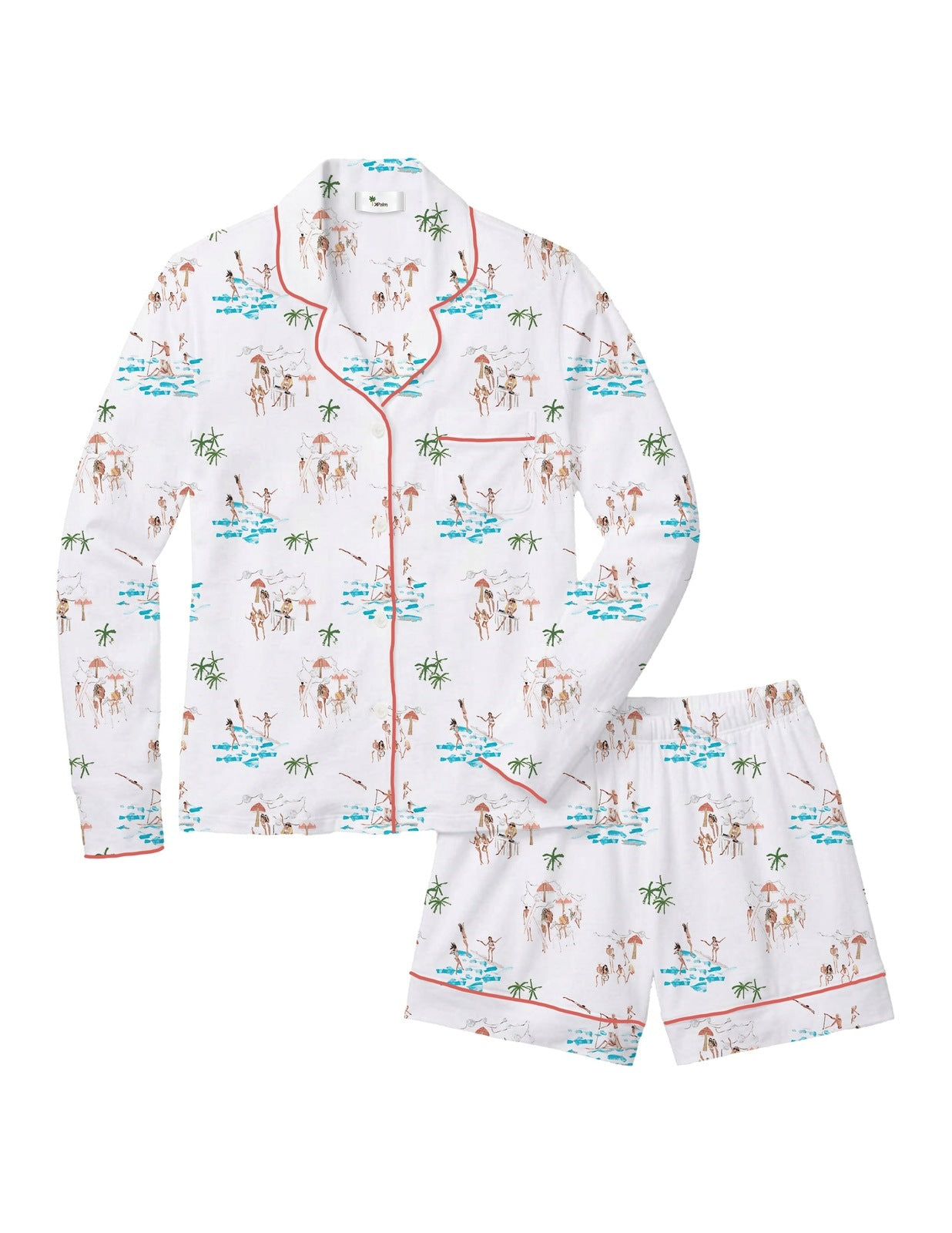 Welcome to Ibiza Women's Pajama Shorts Set