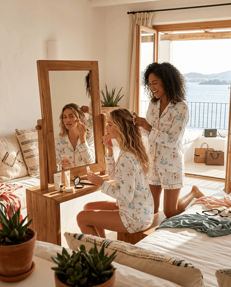 TINY™ Collection — Welcome to Ibiza Women's Pajama Shorts Set