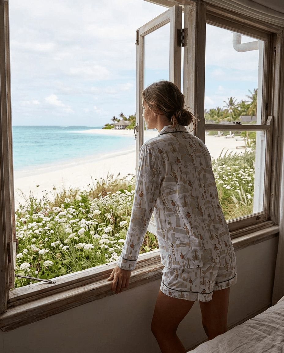 TINY™ Collection — Wildflower Beach Women's Pajama Shorts Set